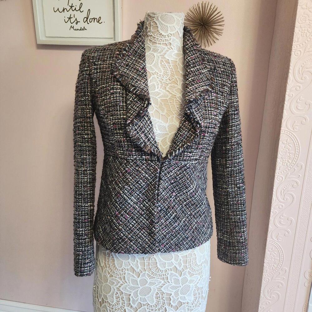 Flawless Classiques Entier Ateliar textured tweed blazer Jacket XS - Picture 5 of 7